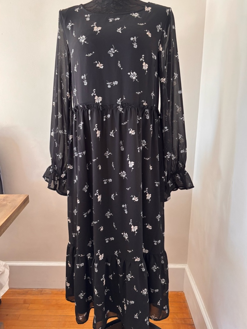 Piper and Scoot Rokoko black floral dress